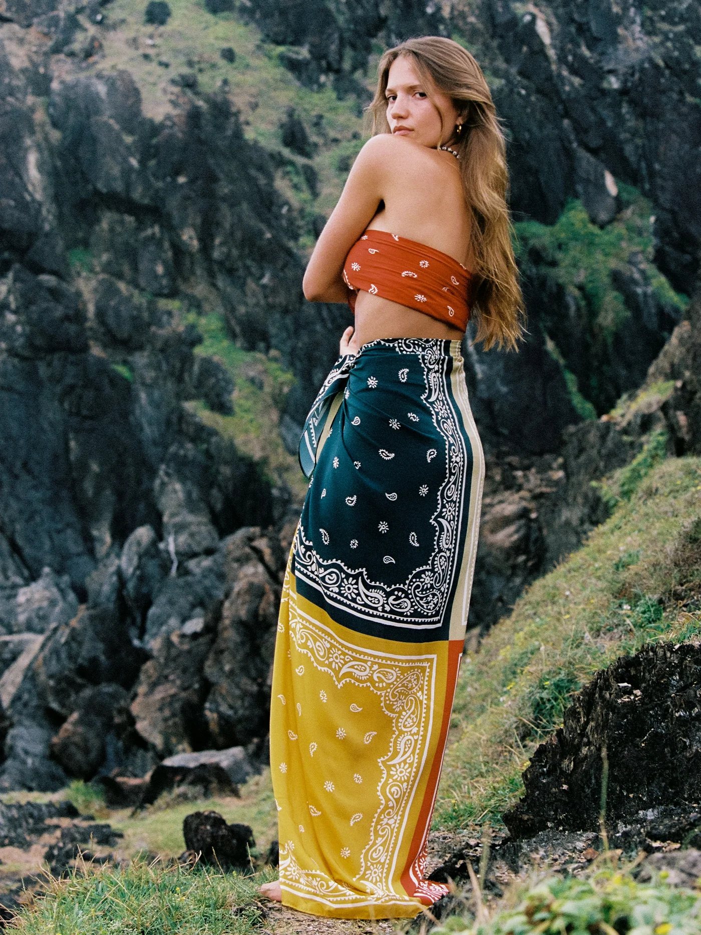 Square Pareo | Bandit Tile Silk - Image 4