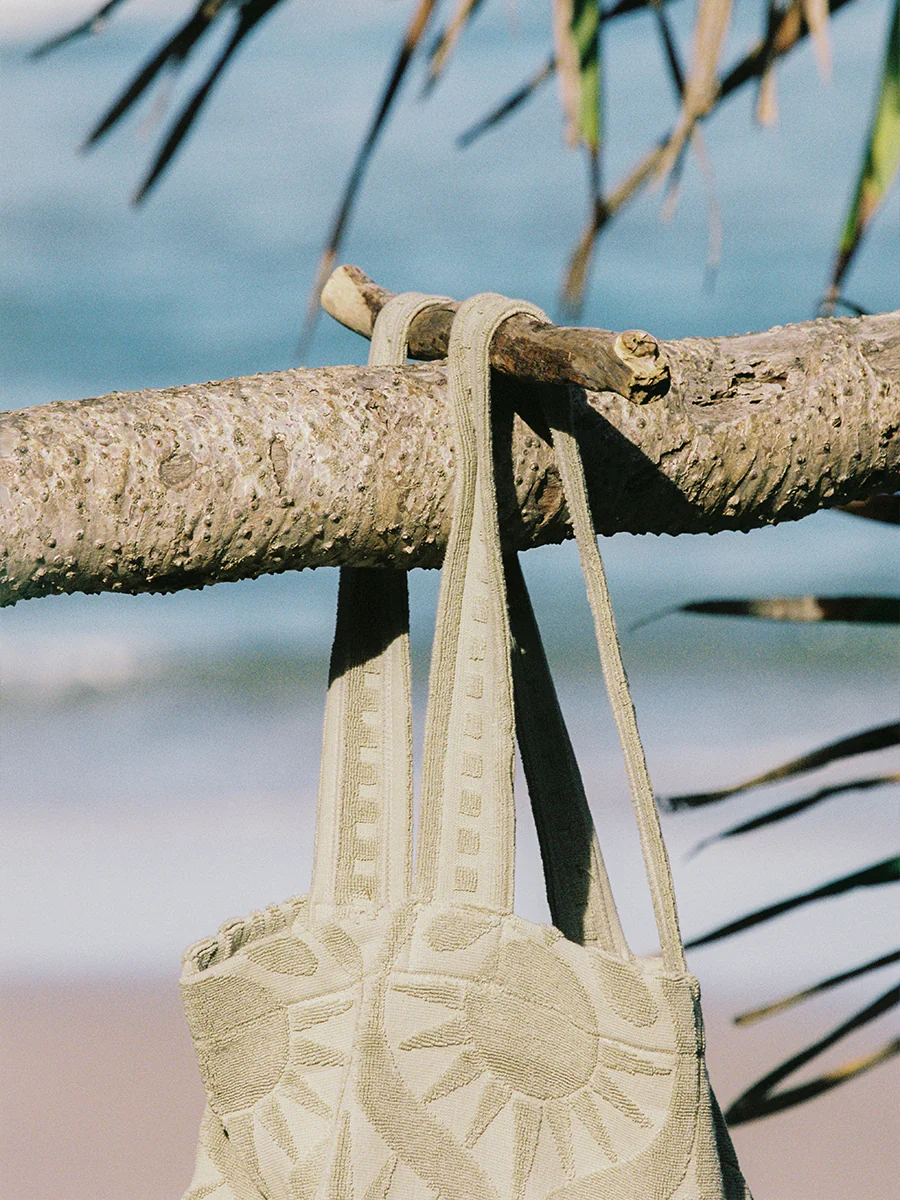 Sundown Towelling Tote | Sage - Image 4
