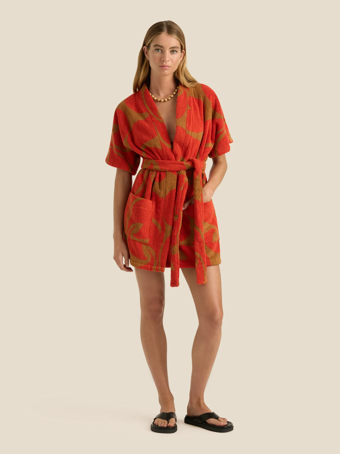 Towelling Mini Robe | Wave Spice - Image 3