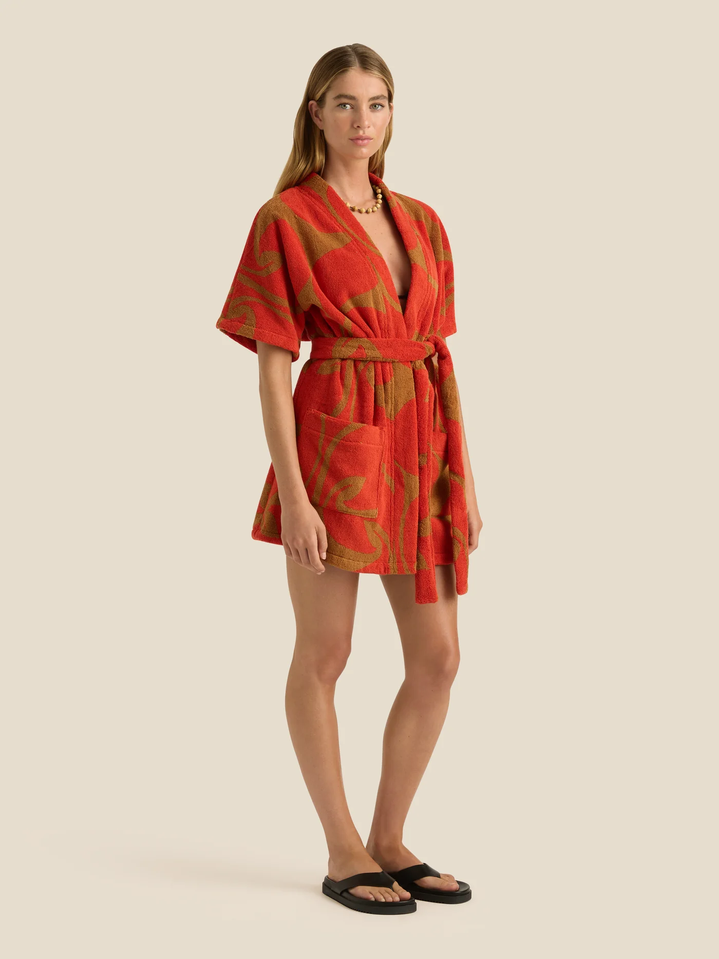 Towelling Mini Robe | Wave Spice - Image 4