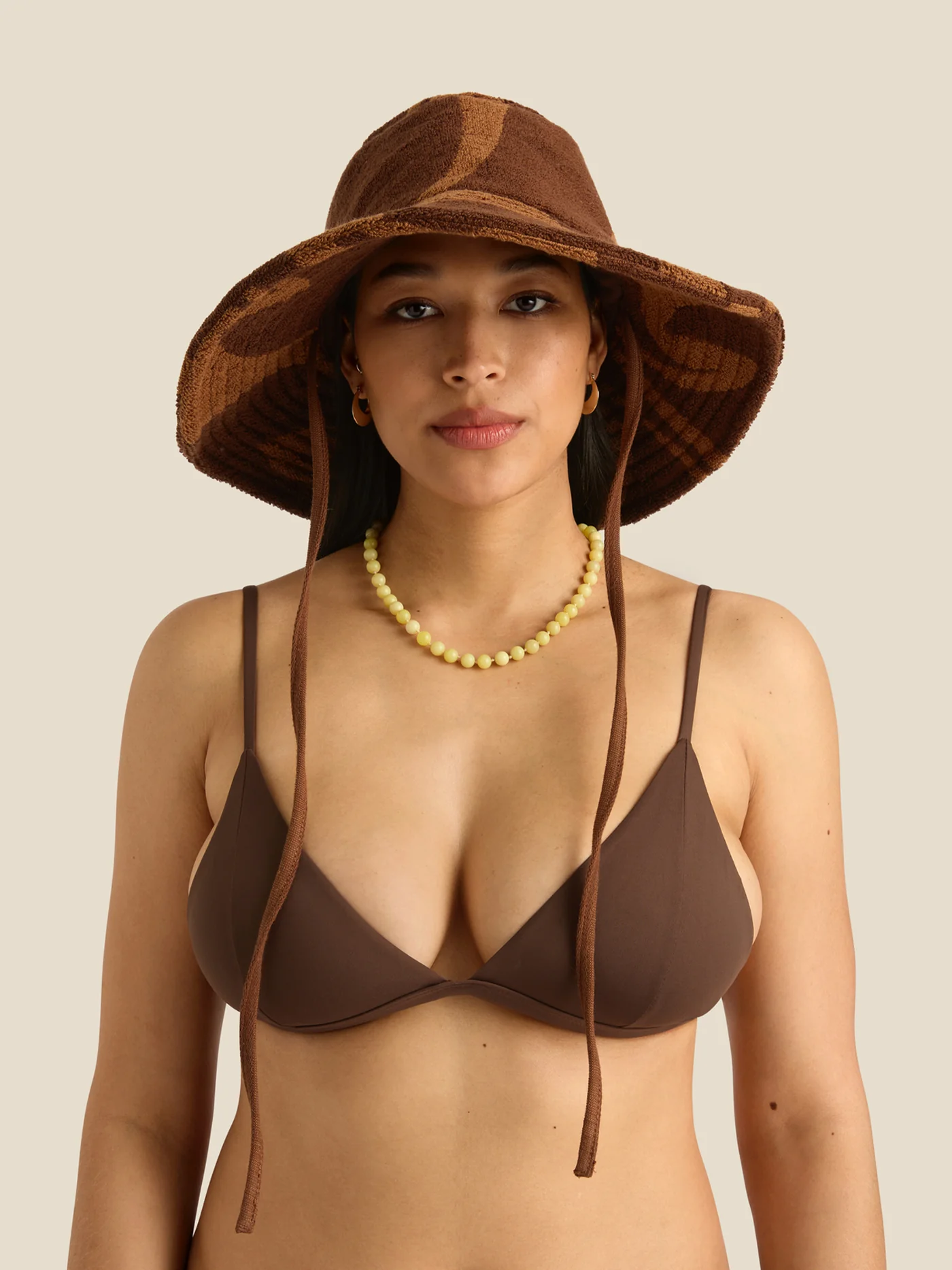 Towelling Sun Hat | Wave Umber - Image 3